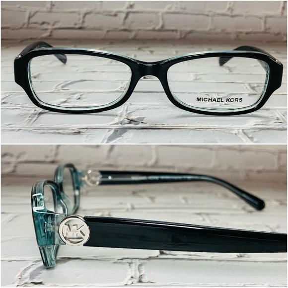 Michael Kors Rectangle Black Blue Eyeglasses NWOT